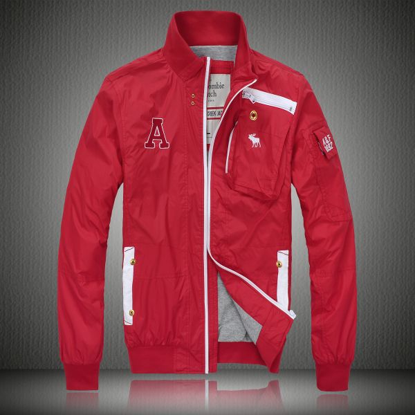 Veste Abercrombie & Fitch Homme Soldes en Rouge